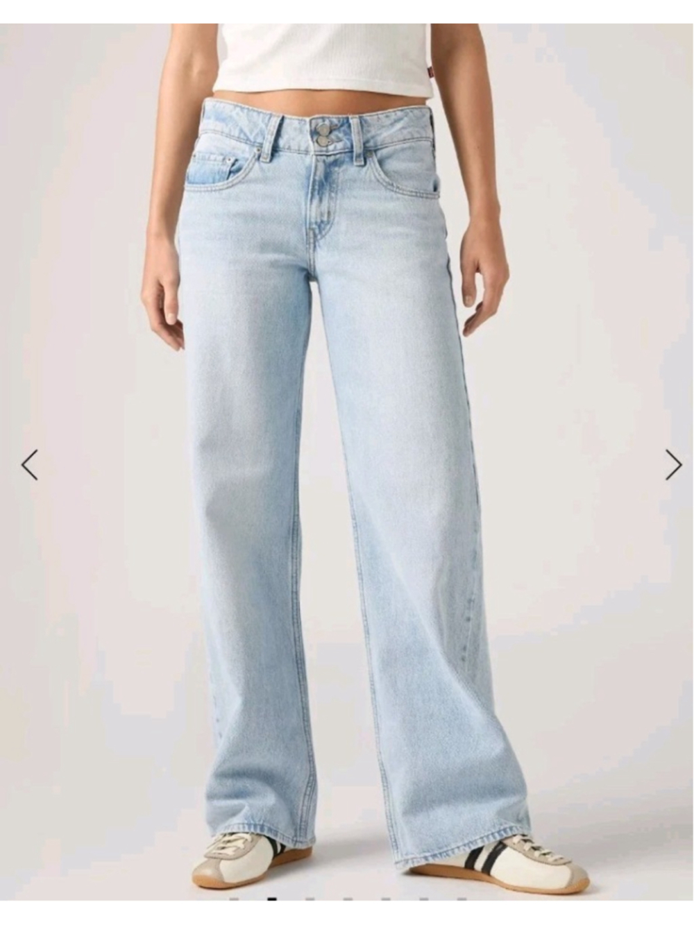 Levi's Superlow Loose Jeans Women's Sz 24 Light Wash Low Rise Straight Y2K Baggy